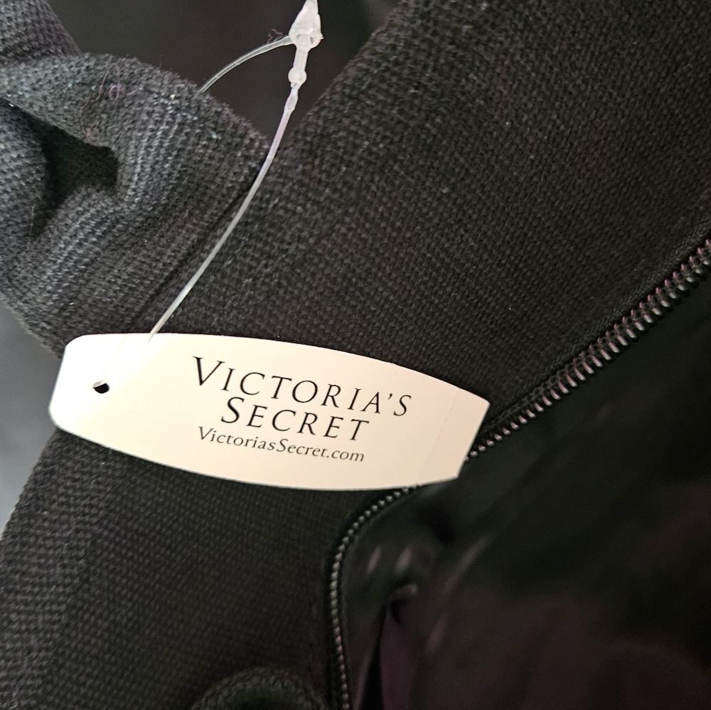 NEW Victoria's Secret Sequin Stripes Canvas Weekender Tote Bag Limited Edition - Picture 8 of 11
